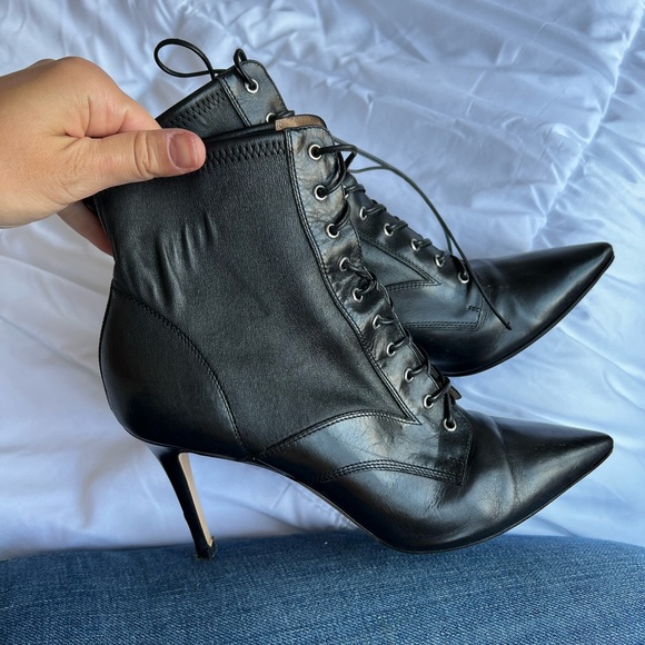 gianvito rossi lace up booties 39.5 85mm leather - Picture 4 of 9